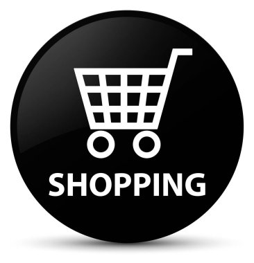 Alışveriş siyah yuvarlak düğmesi