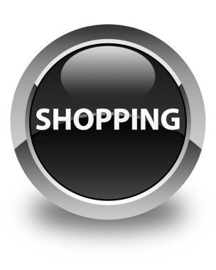 Parlak siyah yuvarlak düğme alışveriş