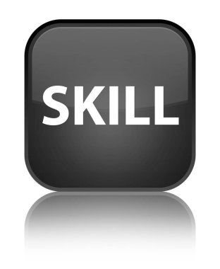 Beceri özel siyah kare düğme