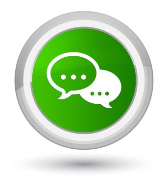 Kabarcık simgesi Başbakan düğmenin yeşil konuşmak