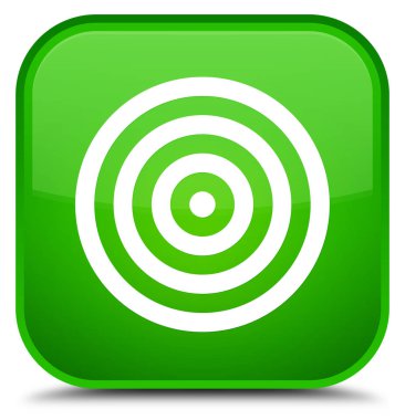 Hedef simgesi özel yeşil kare düğme