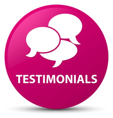 Görüşler (yorum simgesi) pembe düğme yuvarlak