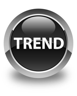 Eğilim parlak siyah yuvarlak düğme