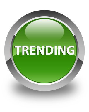 Gidişli parlak yumuşak yeşil yuvarlak düğme