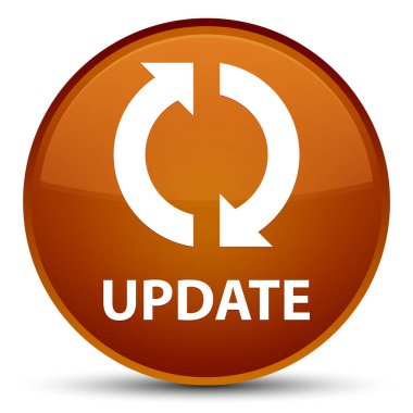 Güncelleştirme özel kahverengi yuvarlak düğmesi