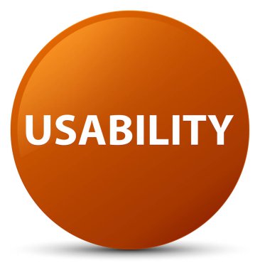 Kullanılabilirlik kahverengi yuvarlak düğmesi