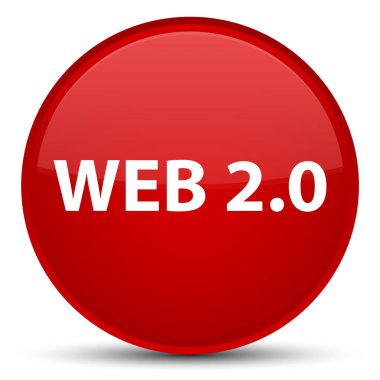 Web 2.0 özel kırmızı yuvarlak düğmesi