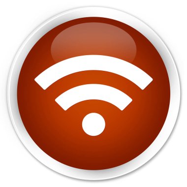 WiFi simge sigorta primi kahverengi yuvarlak düğmesi