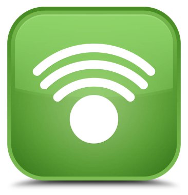 WiFi kutsal kişilerin resmi özel yumuşak yeşil kare düğme