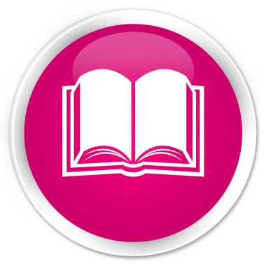 Kitap simgesini sigorta primi pembe yuvarlak düğmesi