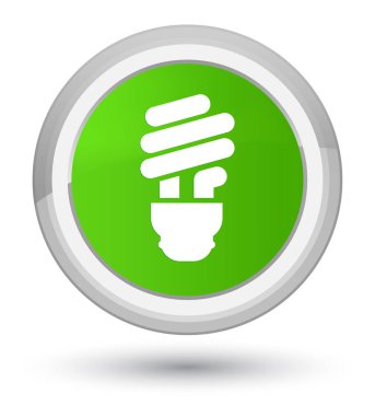 Ampul simgesi asal yumuşak yeşil yuvarlak düğmesi