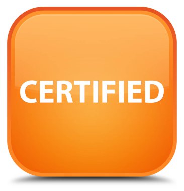 Sertifikalı özel turuncu kare düğme