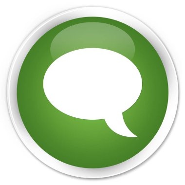 Sohbet simgesi sigorta primi yumuşak yeşil yuvarlak düğmesi