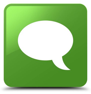 Sohbet simgesi yumuşak yeşil kare düğme