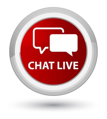 Sohbet canlı baş kırmızı yuvarlak düğmesi