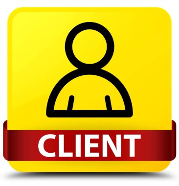 İstemci (üye simgesi) sarı kare düğme kırmızı kurdele orta
