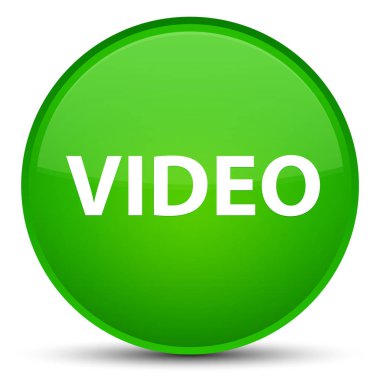Video özel yeşil yuvarlak düğmesi
