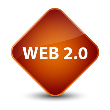 Web 2.0 zarif kahverengi elmas düğmesi