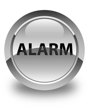 Alarm parlak düğme beyaz