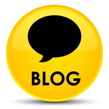 Blog (görüşme simgesi) özel sarı yuvarlak düğmesi