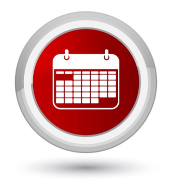 Takvim simge ilk kırmızı yuvarlak düğmesi