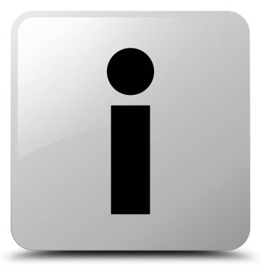 Bilgi simgesi Beyaz kare düğme