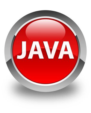 Java parlak kırmızı yuvarlak düğme