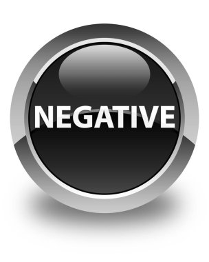 Negatif parlak siyah yuvarlak düğme