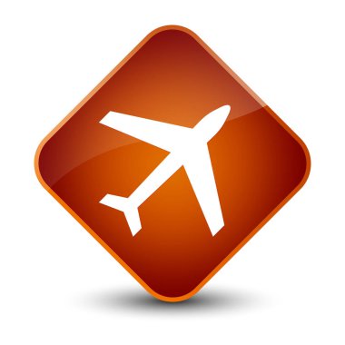 Uçak kutsal kişilerin resmi zarif kahverengi elmas düğme