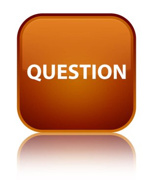 Soru özel kahverengi kare düğme