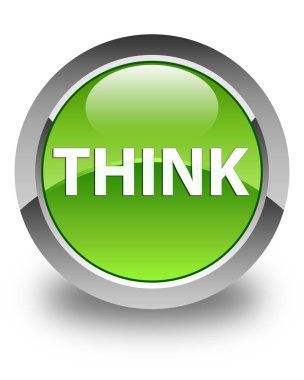 Parlak düğme yuvarlak yeşil düşünüyorum