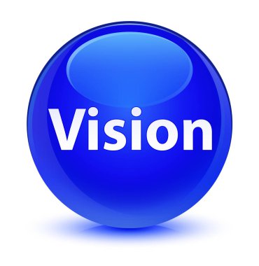 Vizyon cam gibi mavi yuvarlak düğmesi