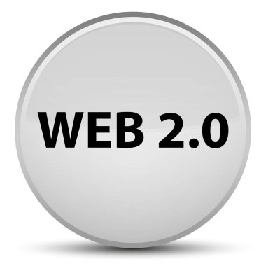 Web 2.0 özel beyaz yuvarlak düğmesi
