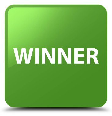 Kazanan yumuşak yeşil kare düğme