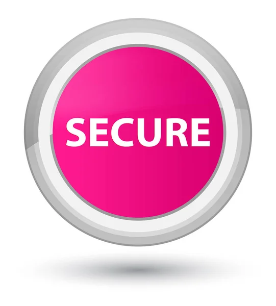 Secure prime pink round button — Stock Photo, Image