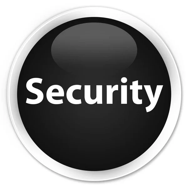 Segurança prémio botão redondo preto — Fotografia de Stock