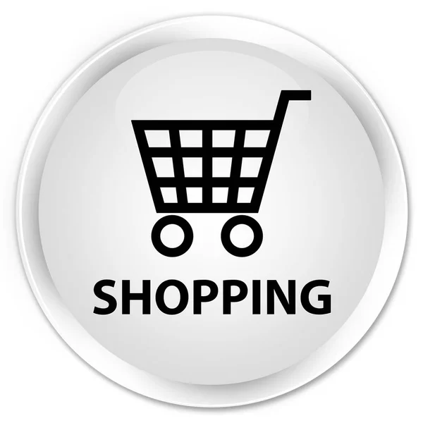 Prémio de compras botão redondo branco — Fotografia de Stock
