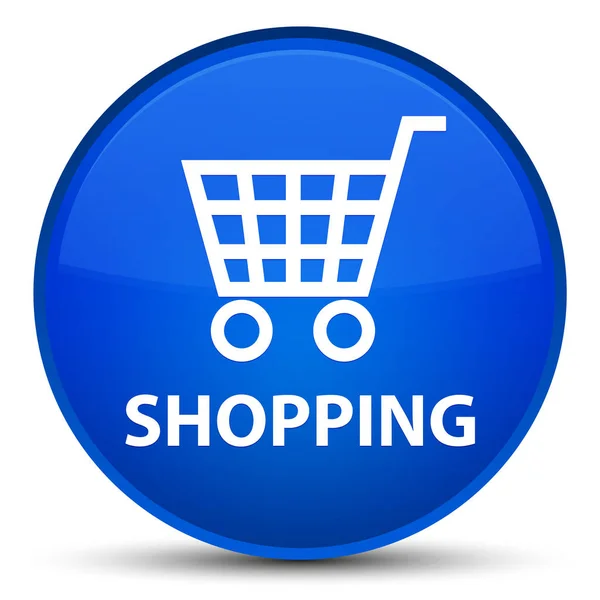 Shopping special blue round button — Stock Photo, Image