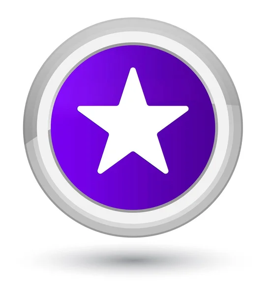 Ikonu hvězdičky prvotní fialové kulaté tlačítko — Stock fotografie