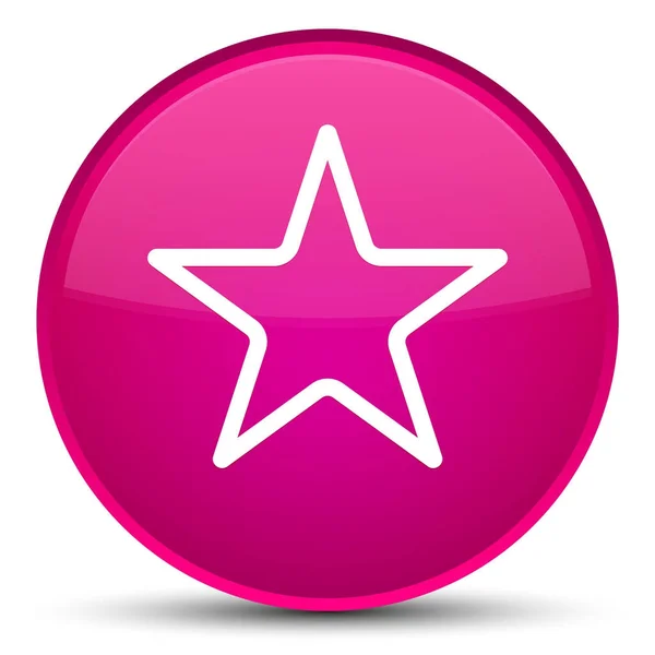 Піктограма зірки спеціальна рожева кругла кнопка — стокове фото