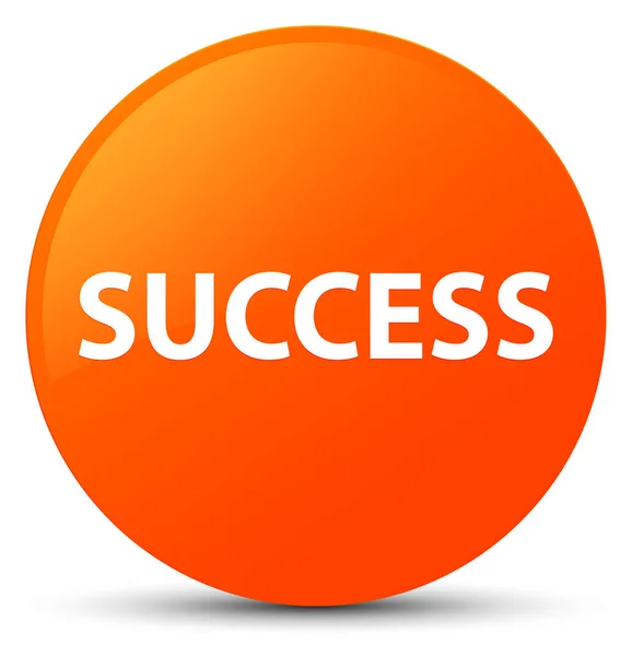 Success orange round button — Stock Photo, Image