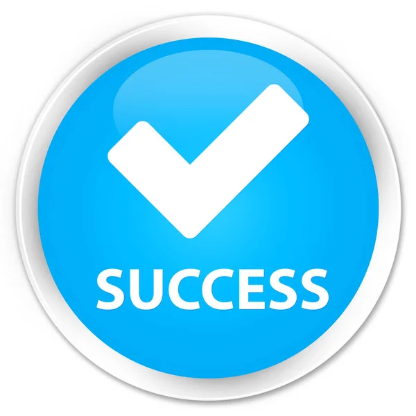 Кнопка успіху (правильна піктограма) преміум блакитна кругла кнопка — стокове фото