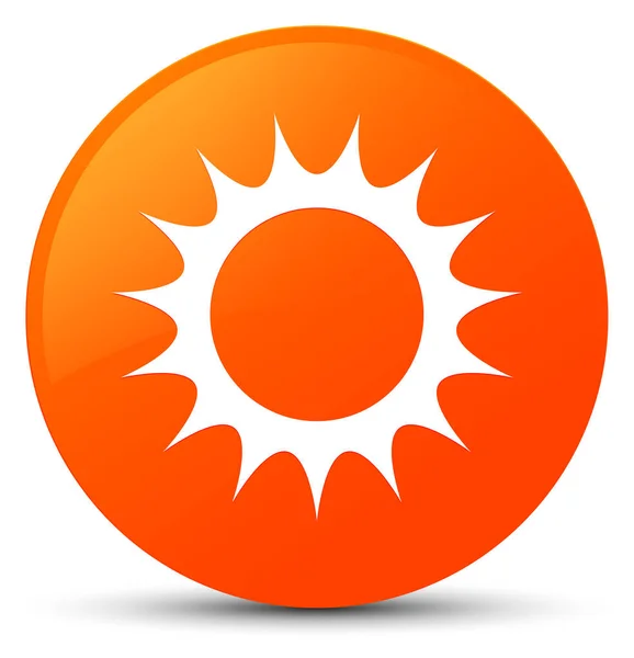 Sun icon orange round button — Stock Photo, Image