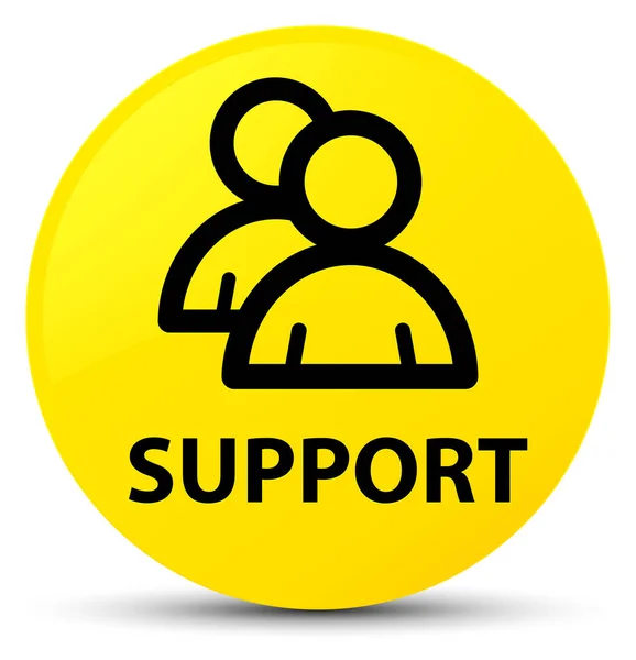 Support (group icon) yellow round button