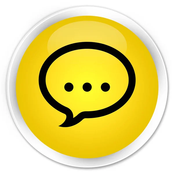 Talk premium ikonu žluté kulaté tlačítko — Stock fotografie
