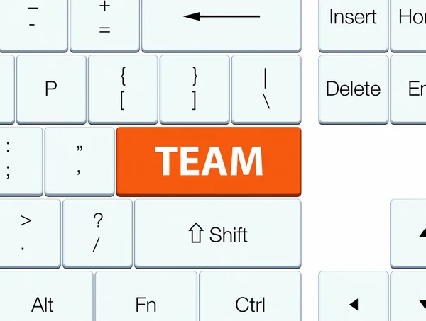 Team orange keyboard button — Stock Photo, Image