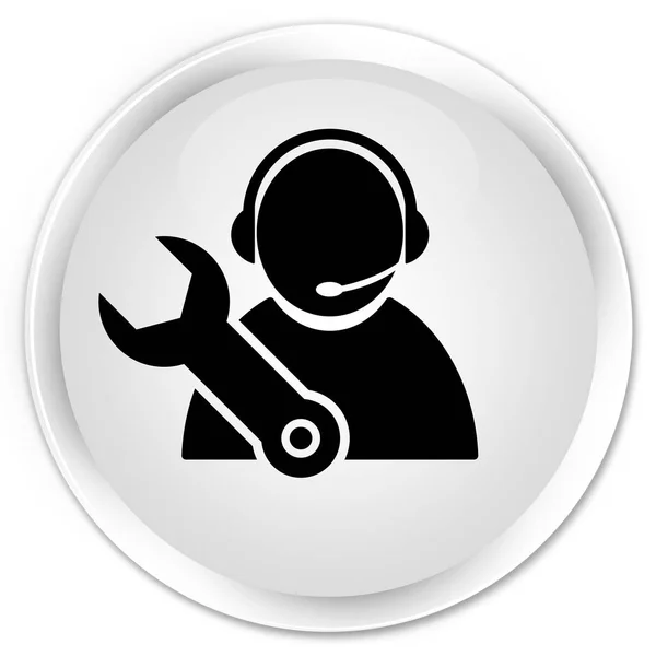 Tech support ikona premium biały okrągły przycisk — Zdjęcie stockowe