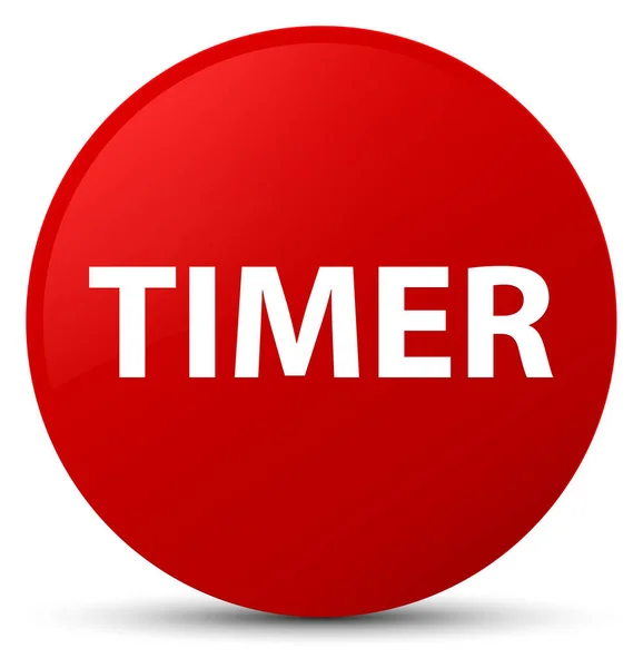 Timer red round button — Stock Photo, Image