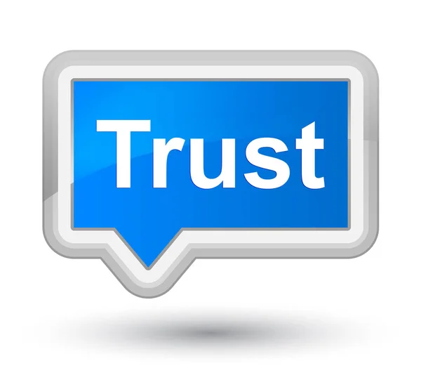 Trust prime cyan blue banner button — Stock Photo, Image