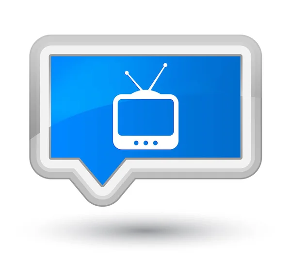 TV  icon prime cyan blue banner button — Stock Photo, Image